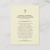 Carte De Placement The Five Companions Holy Martyrs Prayer Card (Dos)
