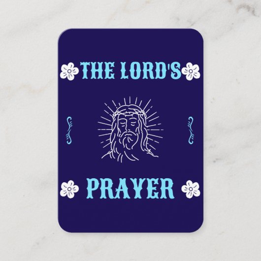 Carte De Placement The Lord’s Prayer – Traditional Prayer Card (Devant)