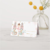 Carte De Placement The Nutcracker Christmas Ballet Brunette Pink Tutu (Dos)