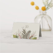 Carte De Placement Thème Botanique Muet | Tan| Mariage (Dos)