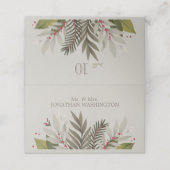 Carte De Placement Thème Botanique Muet | Tan| Mariage (Extérieur déplié)