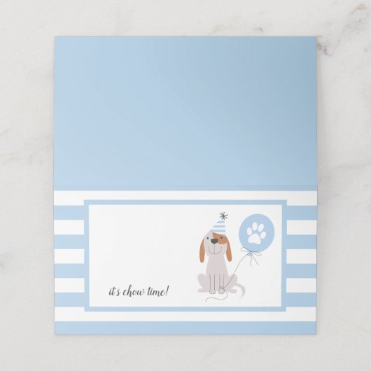 Carte De Placement Thème Chien Chien Chien Chien Anniversaire Tente A (Extérieur déplié)
