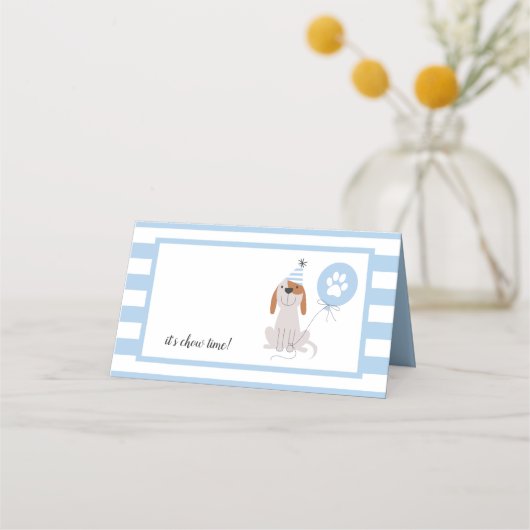 Carte De Placement Thème Chien Chien Chien Chien Anniversaire Tente A (Devant)