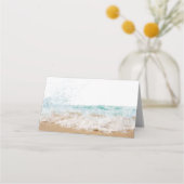 Carte De Placement Thème de mariage de plage vierge (Dos)