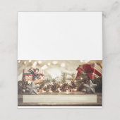 Carte De Placement thème de Noël campagnard (Extérieur déplié)