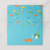 Carte De Placement Thème de poisson Baby shower de pêche pour pêcheur (Extérieur déplié)