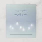 Carte De Placement Thème Décontracté mariage bleu et blanc doux (Extérieur déplié)