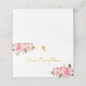 Carte De Placement Thème Fée rose et or (Extérieur déplié)