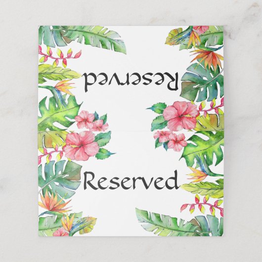 Carte De Placement Thème Paradis tropical (Extérieur déplié)