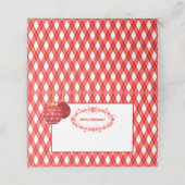 Carte De Placement Thème rouge et blanc / Joyeux Noël (Extérieur déplié)