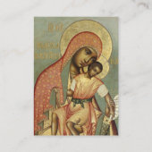 Carte De Placement Theotokos Christ Pregancy Card (Dos)
