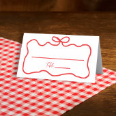 Carte De Placement Tir à l'arc Main Courante Ondulée Baby Shower Mari