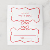 Carte De Placement Tir à l'arc Main Courante Ondulée Baby Shower Mari (Extérieur déplié)