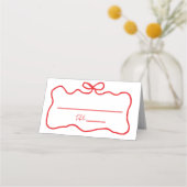 Carte De Placement Tir à l'arc Main Courante Ondulée Baby Shower Mari (Devant)