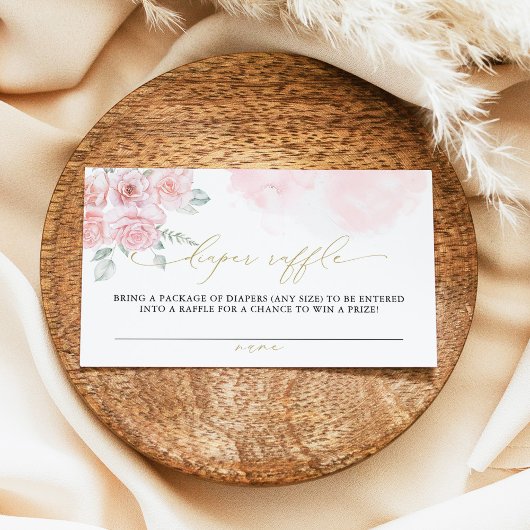 Carte De Placement Tirage de couche bébé fille printemps floral rose