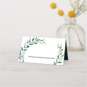 Carte De Placement Tons de vert - Carte de place de siège pliée (Dos)