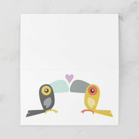 Carte De Placement Toucans (Extérieur déplié)