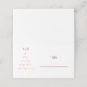 Carte De Placement Tour Champagne simple et tendance Monogram Mariage (Extérieur déplié)