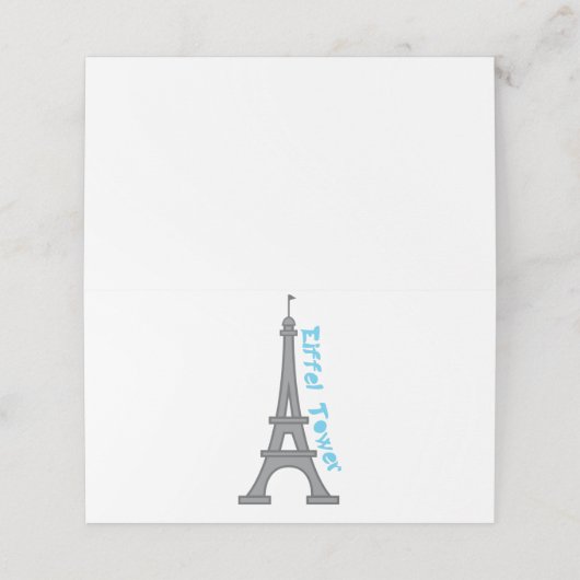 Carte De Placement Tour Eiffel (Extérieur déplié)