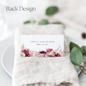 Carte De Placement Tour Eiffel Floral Bourgogne