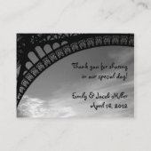Carte De Placement Tour Eiffel Mariage individuel Numéro de table Car (Dos)
