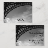 Carte De Placement Tour Eiffel Mariage individuel Numéro de table Car (Devant / Derrière)