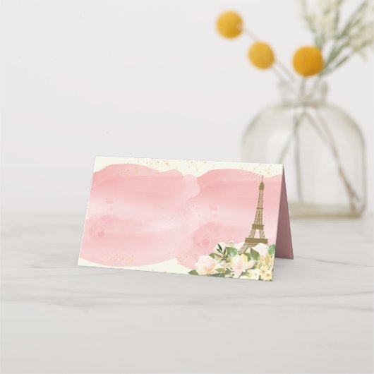 Carte De Placement Tour Eiffel Paris Anniversaire Parties scintillant (Devant)