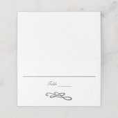 Carte De Placement Tourbillon gris blanc simple traditionnel (Extérieur déplié)