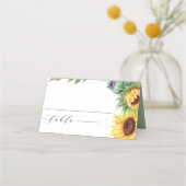 Carte De Placement Tournesol Aquarelle Mariage botanique moderne (Devant)