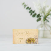 Carte De Placement Tournesol bohème rustique (Debout devant)