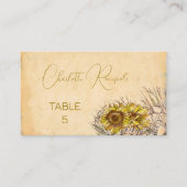 Carte De Placement Tournesol bohème rustique (Devant)