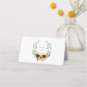 Carte De Placement Tournesol et Mariage russe Rose (Dos)