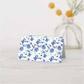 Carte De Placement Tournesol jaune Royal Blue Floral Mariage (Dos)