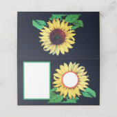 Carte De Placement Tournesol Mariage rustique d'été Fête (Extérieur déplié)