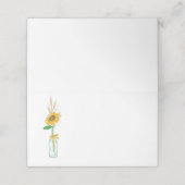 Carte De Placement Tournesol rustique Pays Fête de Mariage Floral (Extérieur déplié)