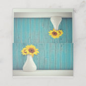 Carte De Placement Tournesols dans un vase (Extérieur déplié)