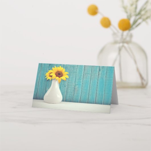 Carte De Placement Tournesols dans un vase (Devant)