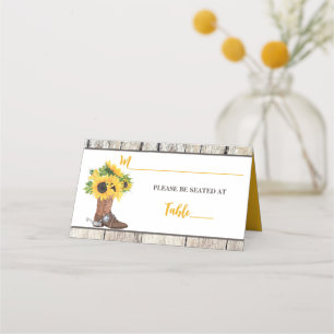 Carte De Placement Tournesols dans une Baby Shower de mariage avec un