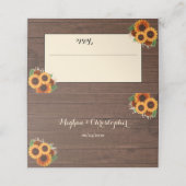 Carte De Placement Tournesols rustiques Terracotta Rose Mariage (Extérieur déplié)
