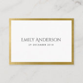 CARTE DE PLACEMENT TOUT ÂGE SIMPLE ÉLÉGANTE TYPOGRAPHIE OR ANNIVERSAI (Dos)