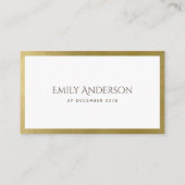 CARTE DE PLACEMENT TOUT ÂGE SIMPLE MARINE GOLD TYPOGRAPHIE NAISSANCE (Dos)