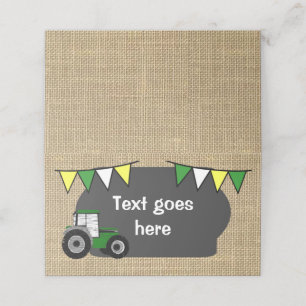 Carte De Placement Tracteur Fête de nourriture Tentes, Tracteur
