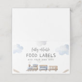 Carte De Placement Train chugga chugga deux étiquettes alimentaires (Extérieur déplié)