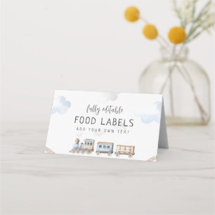 Carte De Placement Train chugga chugga deux étiquettes alimentaires