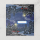 Carte De Placement Train de Noël dans la neige (Extérieur déplié)