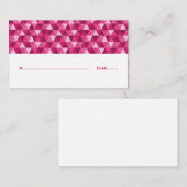 Carte De Placement Triangles géométriques roses (Devant / Derrière)