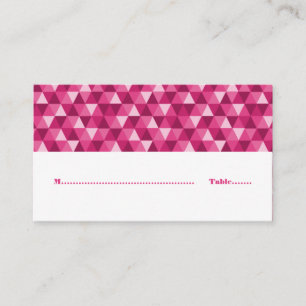 Carte De Placement Triangles géométriques roses