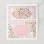 Carte De Placement Trianon chinois rose (Extérieur déplié)