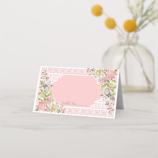 Carte De Placement Trianon chinois rose (Devant)
