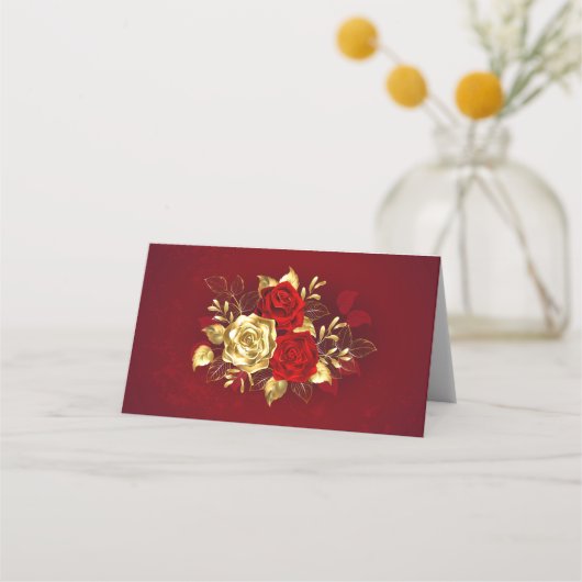 Carte De Placement Trois Roses de bijoux (Devant)